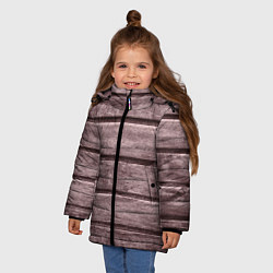 Куртка зимняя для девочки Дощатый стиль, цвет: 3D-красный — фото 2