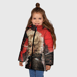 Куртка зимняя для девочки Смотрящая за районом, цвет: 3D-черный — фото 2