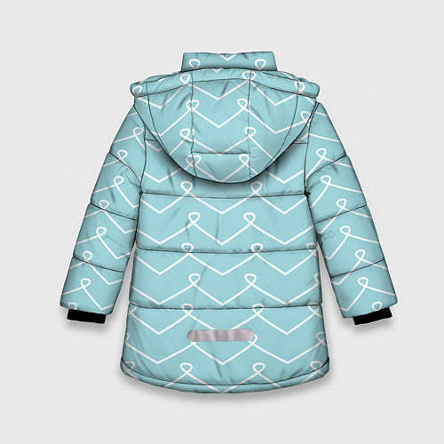 Зимняя куртка для девочки Небо голубое / 3D-Светло-серый – фото 2