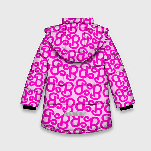 Зимняя куртка для девочки Логотип Барби - буква B / 3D-Светло-серый – фото 2