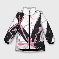 Куртка зимняя для девочки XO, цвет: 3D-черный
