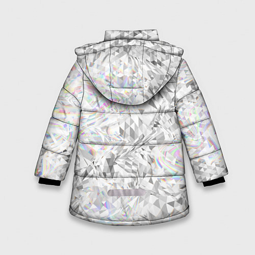 Зимняя куртка для девочки Бриллиант в воде / 3D-Светло-серый – фото 2