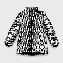 Куртка зимняя для девочки Черный паттерн, цвет: 3D-черный
