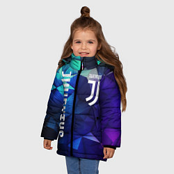 Куртка зимняя для девочки Juventus logo blue, цвет: 3D-светло-серый — фото 2