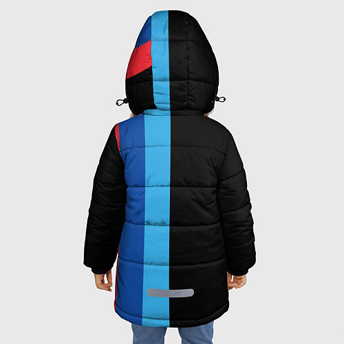 Зимняя куртка для девочки Alpina - полосы бмв / 3D-Светло-серый – фото 4