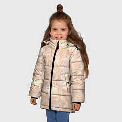 Куртка зимняя для девочки Бежевый вихрь, цвет: 3D-красный — фото 2