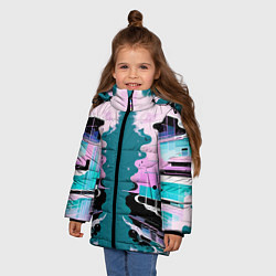 Куртка зимняя для девочки Vanguard abstraction - vogue, цвет: 3D-черный — фото 2