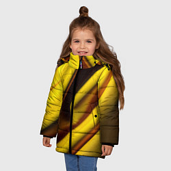 Куртка зимняя для девочки Желтая футболка, цвет: 3D-черный — фото 2