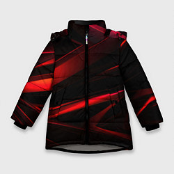 Куртка зимняя для девочки Black and red, цвет: 3D-светло-серый