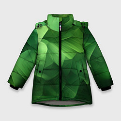 Зимняя куртка для девочки Green lighting background