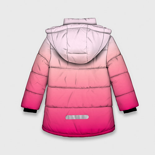 Зимняя куртка для девочки Оттенки розового градиент / 3D-Красный – фото 2