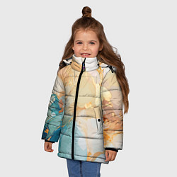 Куртка зимняя для девочки Янтарь и бирюза, цвет: 3D-красный — фото 2
