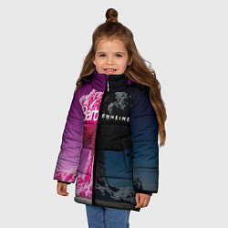 Куртка зимняя для девочки Barbenheimer - meme - nuclear explosion, цвет: 3D-красный — фото 2
