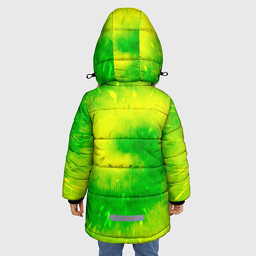 Зимняя куртка для девочки Тай-дай Солнечный луч / 3D-Светло-серый – фото 4