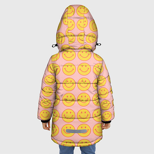Зимняя куртка для девочки Smiley / 3D-Светло-серый – фото 4