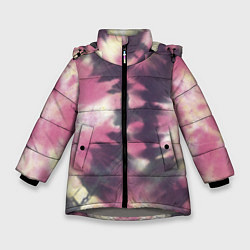 Куртка зимняя для девочки Tie-Dye дизайн, цвет: 3D-светло-серый