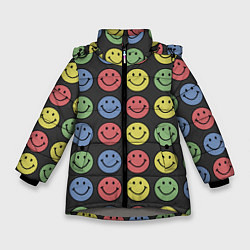 Куртка зимняя для девочки Smiley, цвет: 3D-светло-серый