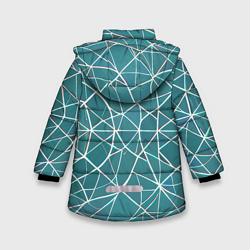 Зимняя куртка для девочки Эвклидова паутина / 3D-Красный – фото 2