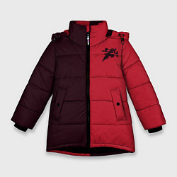 Куртка зимняя для девочки Прыжок Шако, цвет: 3D-черный