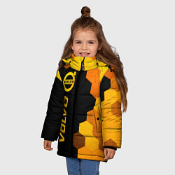 Куртка зимняя для девочки Volvo - gold gradient: по-вертикали, цвет: 3D-черный — фото 2