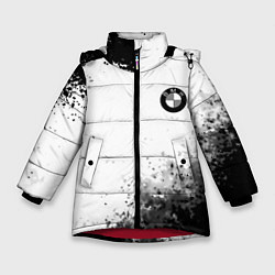 Куртка зимняя для девочки Bmw краски спорт, цвет: 3D-красный