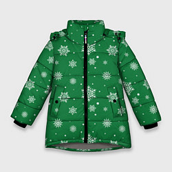 Зимняя куртка для девочки Hello winter green snow