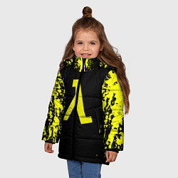 Куртка зимняя для девочки Half life game yellow color, цвет: 3D-светло-серый — фото 2