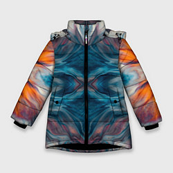 Зимняя куртка для девочки Абстрактные краски