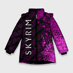 Куртка зимняя для девочки Skyrim pro gaming: по-вертикали, цвет: 3D-черный