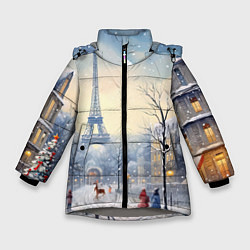 Зимняя куртка для девочки Новогодний Париж