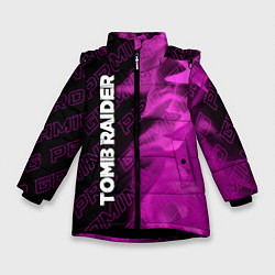 Куртка зимняя для девочки Tomb Raider pro gaming по-вертикали, цвет: 3D-черный
