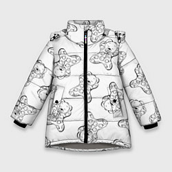 Куртка зимняя для девочки Сончас у медвежат - раскраска, цвет: 3D-светло-серый