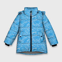 Куртка зимняя для девочки Зимний снежный паттерн, цвет: 3D-светло-серый