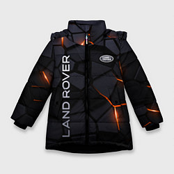 Куртка зимняя для девочки Land Rover - плиты с эффектом свечения, цвет: 3D-черный