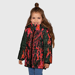 Куртка зимняя для девочки Демонический доспех красный, цвет: 3D-красный — фото 2