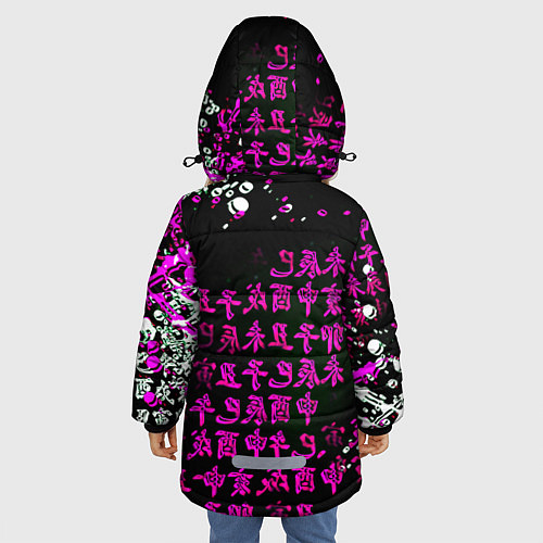 Зимняя куртка для девочки Аниме бомбинг пинк / 3D-Светло-серый – фото 4