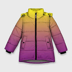 Зимняя куртка для девочки Желто-фиолетовый градиент