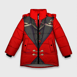 Куртка зимняя для девочки Алый фрак, цвет: 3D-светло-серый