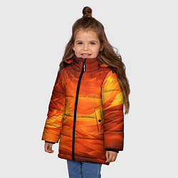 Куртка зимняя для девочки Яркий огонь, цвет: 3D-красный — фото 2