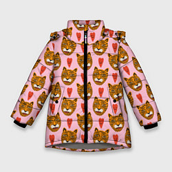 Зимняя куртка для девочки Каракули тигра