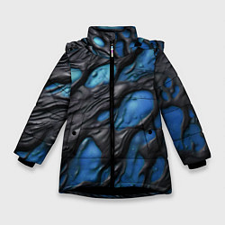 Зимняя куртка для девочки Синяя текучая субстанция