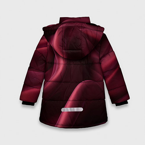 Зимняя куртка для девочки Бордовый шелк / 3D-Красный – фото 2