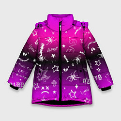 Зимняя куртка для девочки Тату Лил Пипа на фиолетовом