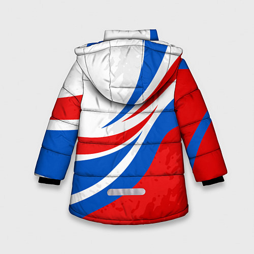 Зимняя куртка для девочки Россия - спортивная униформа / 3D-Красный – фото 2
