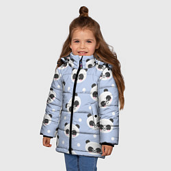 Куртка зимняя для девочки Милая мультяшная панда, цвет: 3D-светло-серый — фото 2