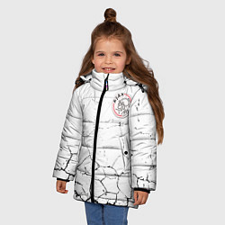 Куртка зимняя для девочки Фк Аякс, цвет: 3D-черный — фото 2