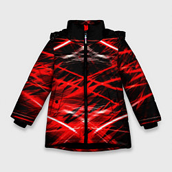 Зимняя куртка для девочки Красный лазер линии