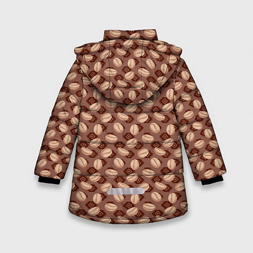 Зимняя куртка для девочки Coffee beans / 3D-Светло-серый – фото 2