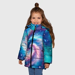 Куртка зимняя для девочки Галактический тай-дай, цвет: 3D-красный — фото 2