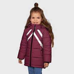 Куртка зимняя для девочки Бордовая кофта костюм Марата - слово пацана сериал, цвет: 3D-черный — фото 2
